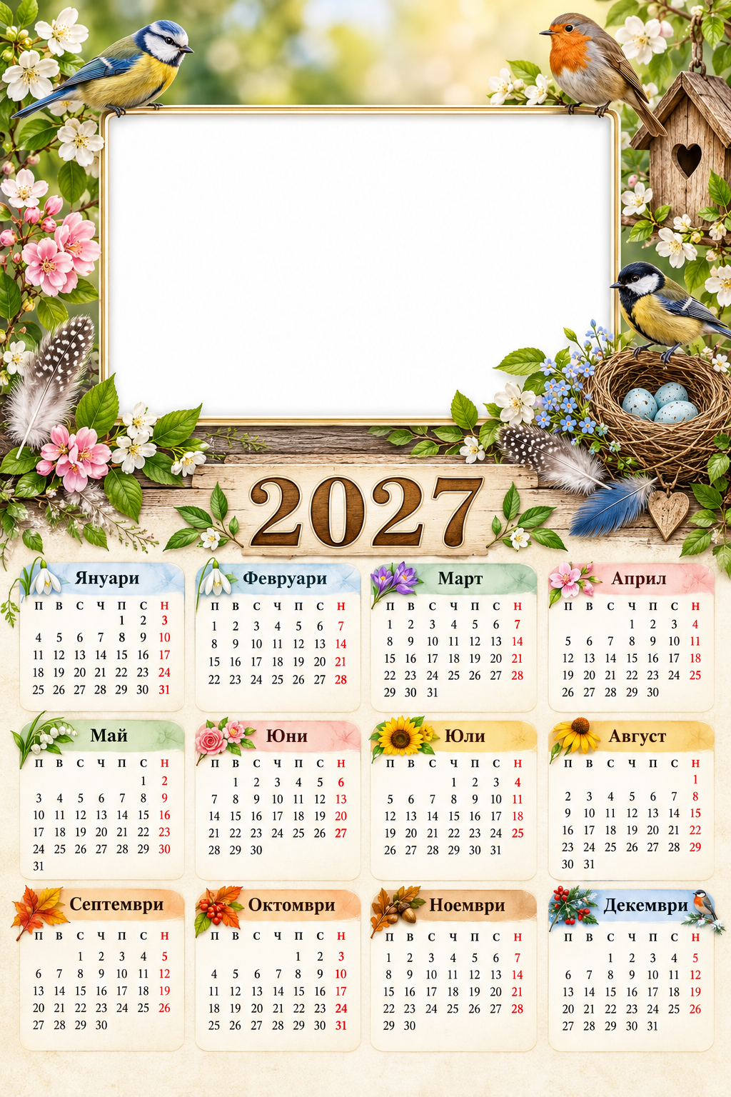 Детски Календари Птици_и_пролетни_цветя_2027